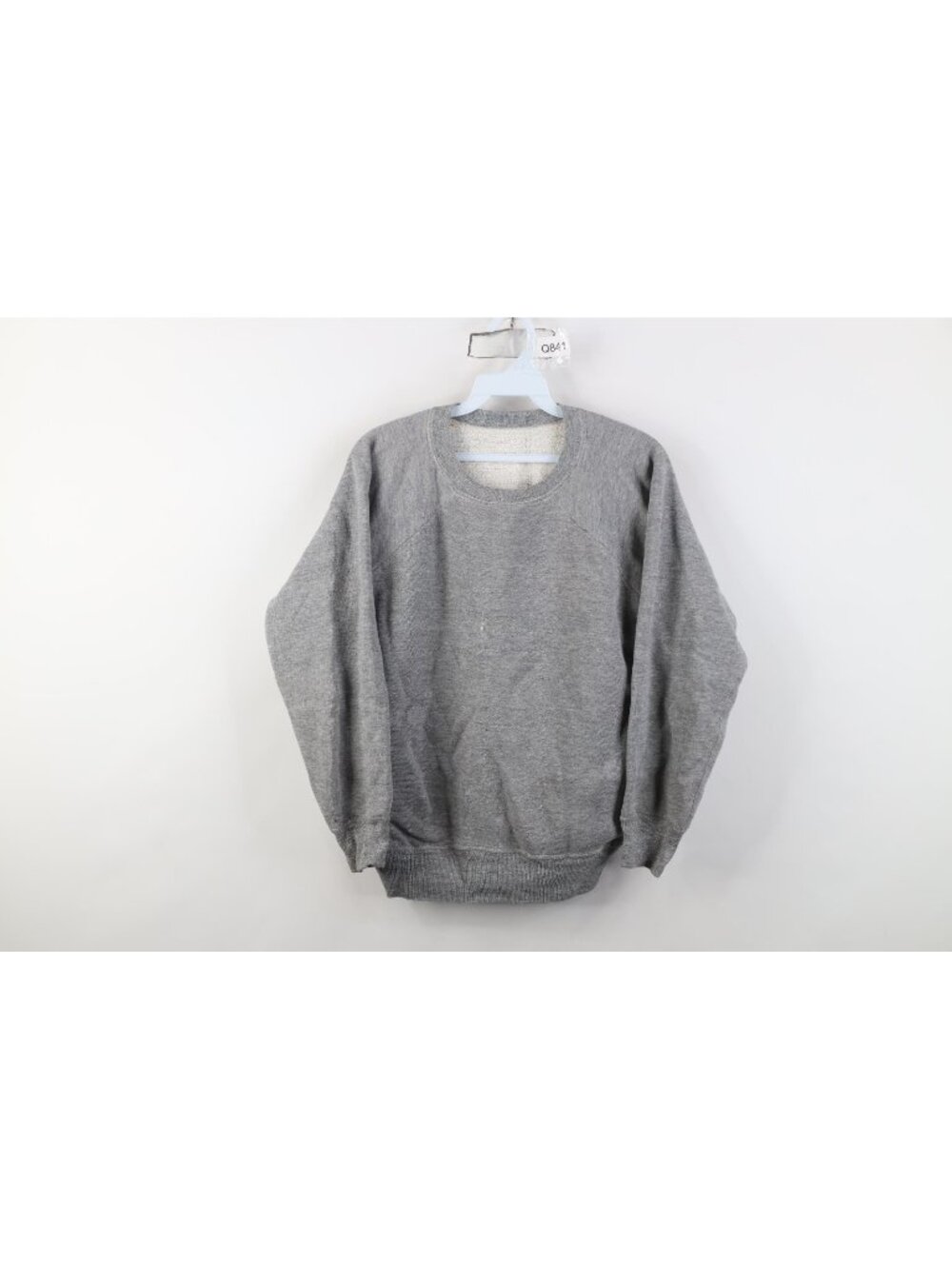 Vintage 60s 70s Mens Small Thrashed Blank Triblend Sweatshirt Heather Gray USA